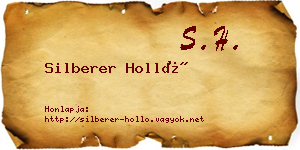 Silberer Holló névjegykártya